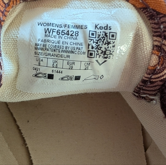 Keds Burgundy Pattern Champion Sneakers - Picture 6 of 7